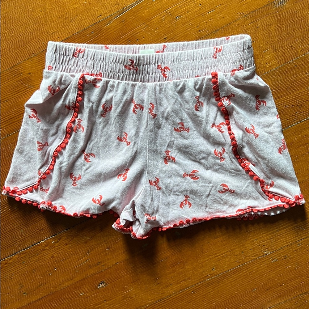 Crewcuts Pink Shorts with Red lobster Design
